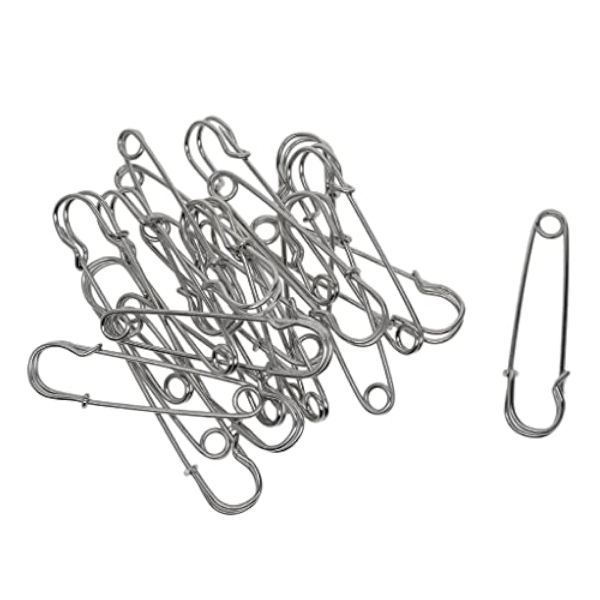 6x20pcs Large Metal Strong Brooch Safety Pins
